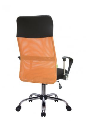 Кресло Smart RCH 8074 Чёрная ткань/Оранжевая сетка (DW-05) Кресло Smart RCH 8074 Чёрная ткань/Оранжевая сетка (DW-05)