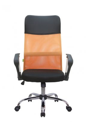 Кресло Smart RCH 8074 Чёрная ткань/Оранжевая сетка (DW-05) Кресло Smart RCH 8074 Чёрная ткань/Оранжевая сетка (DW-05)