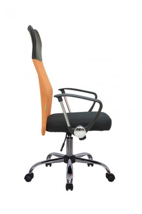 Кресло Smart RCH 8074 Чёрная ткань/Оранжевая сетка (DW-05) Кресло Smart RCH 8074 Чёрная ткань/Оранжевая сетка (DW-05)