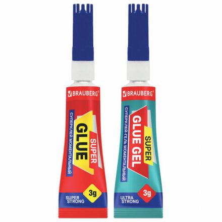 Клей-Гель моментальный 3 шт. по 3 г + Суперклей 3 шт. по 3 г, НАБОР 6 тюбиков, BRAUBERG EXTRA, 608108 Клей-Гель моментальный 3 шт. по 3 г + Суперклей 3 шт. по 3 г, НАБОР 6 тюбиков, BRAUBERG EXTRA, 608108