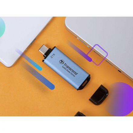 Портативный SSD Transcend ESD300 (TS2TESD300C) 2TB/USB 3.2/небесно-голубой Портативный SSD Transcend ESD300 (TS2TESD300C) 2TB/USB 3.2/небесно-голубой