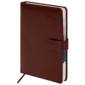 Ежедневник датированный 2026 А5 148х218 мм, GALANT "Ritter", под кожу, коричневый, 117490