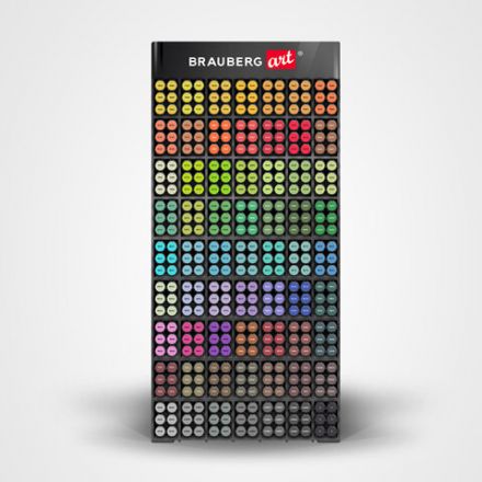 Дисплей настольный для размещения маркеров для скетчинга BRAUBERG ART, 63 ячейки, 378 маркеров (в комплект не входят), 504908 Дисплей настольный для размещения маркеров для скетчинга BRAUBERG ART, 63 ячейки, 378 маркеров (в комплект не входят), 504908