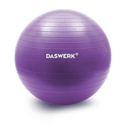 Мяч гимнастический (фитбол) 65 см с эффектом "антивзрыв", с ручным насосом, фиолетовый, DASWERK (ДАСВЕРК), 680017 Мяч гимнастический (фитбол) 65 см с эффектом "антивзрыв", с ручным насосом, фиолетовый, DASWERK (ДАСВЕРК), 680017