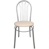 Стул MKM_Тюльпан ваниль крап/хром