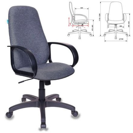 Кресло офисное CH-808AXSN/G, ткань, темно-серое Кресло офисное CH-808AXSN/G, ткань, темно-серое