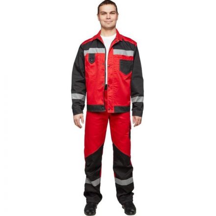 Костюм рабочий летний мужской л21-КБР красн/черн. (р.64-66) 170-176 Костюм рабочий летний мужской л21-КБР красн/черн. (р.64-66) 170-176