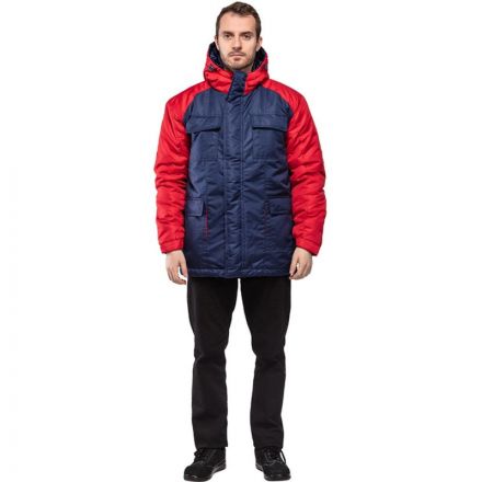 Куртка рабочая зимняя з41-КУ цв. синий/красный (р.56-58) 182-188