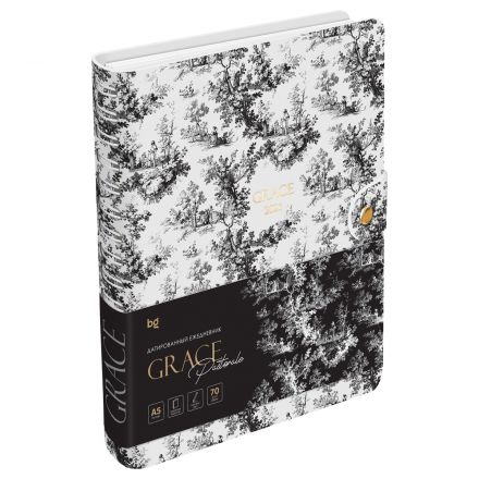 Ежедневник датированный 2026г., А5, 176л., мягкий переплет, экокожа, BG "Grace. Pastorale", на гребне