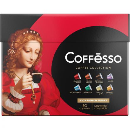 Кофе в капсулах Coffesso Аcсорти 8 вкусов, 80шт 101741 Кофе в капсулах Coffesso Аcсорти 8 вкусов, 80шт 101741