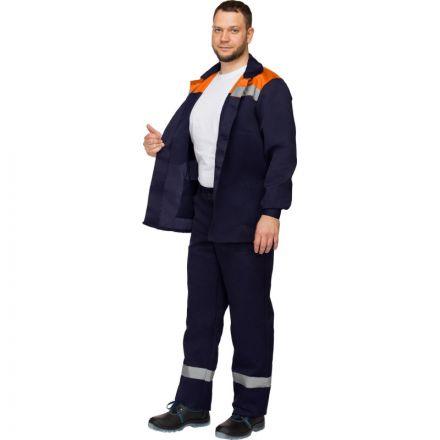 Костюм рабочий летний муж. л16-КБР с СОП син/оранж (р.64-66) 170-176 Костюм рабочий летний муж. л16-КБР с СОП син/оранж (р.64-66) 170-176