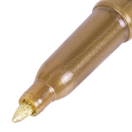 Маркер для декорирования и рисования ЗОЛОТИСТЫЙ BRAUBERG ART METALLIC, линия письма 1-3 мм, 152438 Маркер для декорирования и рисования ЗОЛОТИСТЫЙ BRAUBERG ART METALLIC, линия письма 1-3 мм, 152438