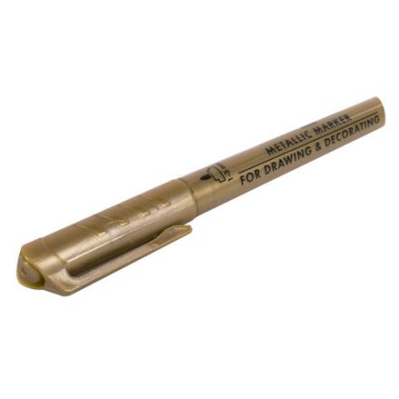 Маркер для декорирования и рисования ЗОЛОТИСТЫЙ BRAUBERG ART METALLIC, линия письма 1-3 мм, 152438 Маркер для декорирования и рисования ЗОЛОТИСТЫЙ BRAUBERG ART METALLIC, линия письма 1-3 мм, 152438