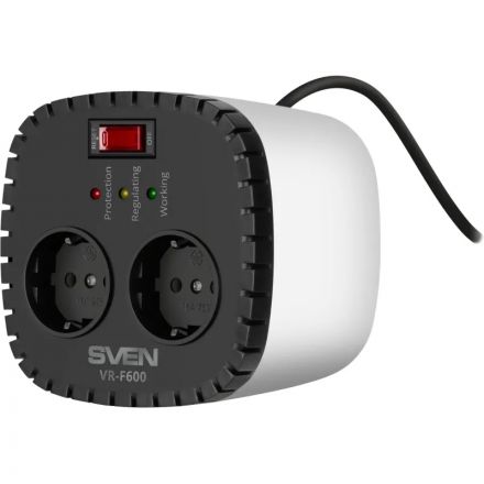 Стабилизатор напряжения SVEN VR-F600 (200Вт,Входное 170-280В, 2xEURO) Стабилизатор напряжения SVEN VR-F600 (200Вт,Входное 170-280В, 2xEURO)