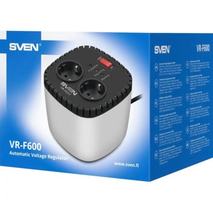 Стабилизатор напряжения SVEN VR-F600 (200Вт,Входное 170-280В, 2xEURO) Стабилизатор напряжения SVEN VR-F600 (200Вт,Входное 170-280В, 2xEURO)