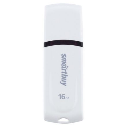 Флеш-диск 16 GB, SMARTBUY Paean, USB 2.0, белый, SB16GBPN-W