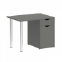 Home Office Стол письменный VR.SP-3-98.1 Металлик/Хром опоры 980*720*750