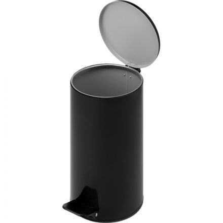 Ведро для мусора с педалью 10 л оцинкованная сталь черное (20х31 см)