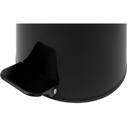 Ведро для мусора с педалью 10 л оцинкованная сталь черное (20х31 см)