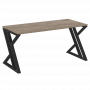 Loft Стол рабочий VR.L-SRZ-4.7 Тиквуд тёмный/Чёрный металл 1580*720*750