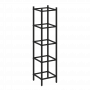 Loft Угловой проходной модуль VR.L-SL.UPK-4.4.4 Чёрный металл 446*446*1869