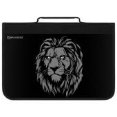 Папка на молнии BRAUBERG А4 с ручкой, с органайзером, 1 отделение, "Savage lion", 272218 Папка на молнии BRAUBERG А4 с ручкой, с органайзером, 1 отделение, "Savage lion", 272218