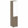 Yalta Шкаф узкий LT.SU-1.2 R (R) white Вяз/Стекло white 400*450*1987