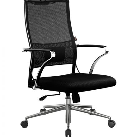 Кресло MT_Sit Air-180/Km00/Wh00/K15cL(M09.B23.G18.W01),черный, хром Кресло MT_Sit Air-180/Km00/Wh00/K15cL(M09.B23.G18.W01),черный, хром