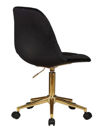 Набор 2 шт Офисное кресло для персонала DOBRIN MONTY GOLD, чёрный велюр (MJ9-101)