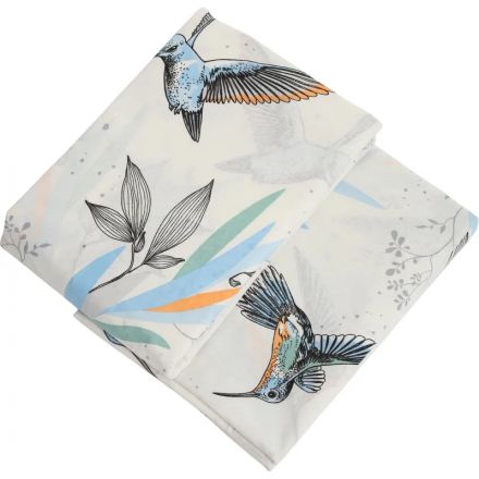 Постельное белье 1,5сп бязь набивная 120г/м2 (нав.70х70 2шт.), Колибри Постельное белье 1,5сп бязь набивная 120г/м2 (нав.70х70 2шт.), Колибри