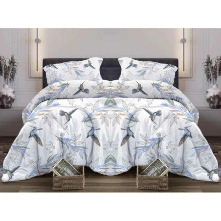 Постельное белье 1,5сп бязь набивная 120г/м2 (нав.70х70 2шт.), Колибри Постельное белье 1,5сп бязь набивная 120г/м2 (нав.70х70 2шт.), Колибри