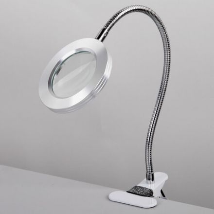 Лупа настольная на прищепке с LED-ПОДСВЕТКОЙ, диаметр 75 мм, увеличение 3, BRAUBERG, 455931 Лупа настольная на прищепке с LED-ПОДСВЕТКОЙ, диаметр 75 мм, увеличение 3, BRAUBERG, 455931