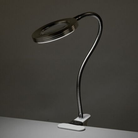 Лупа настольная на прищепке с LED-ПОДСВЕТКОЙ, диаметр 75 мм, увеличение 3, BRAUBERG, 455931 Лупа настольная на прищепке с LED-ПОДСВЕТКОЙ, диаметр 75 мм, увеличение 3, BRAUBERG, 455931