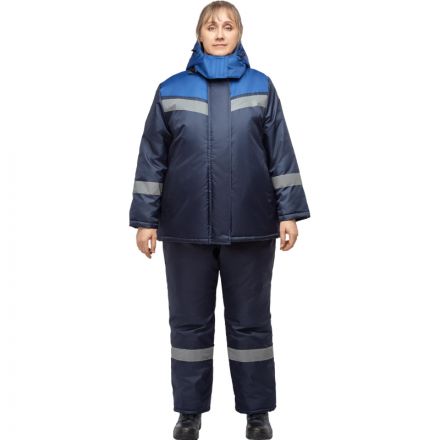 Куртка рабочая зимняя женская з46-КУ син/вас (р.44-46) 170-176