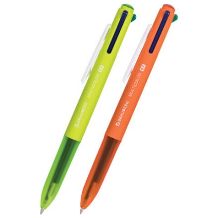 Ручка многоцветная шариковая автоматическая BRAUBERG "MULTICOLOR", 4 ЦВЕТА, корпус ассорти, линия 0,35 мм, 143458 Ручка многоцветная шариковая автоматическая BRAUBERG "MULTICOLOR", 4 ЦВЕТА, корпус ассорти, линия 0,35 мм, 143458