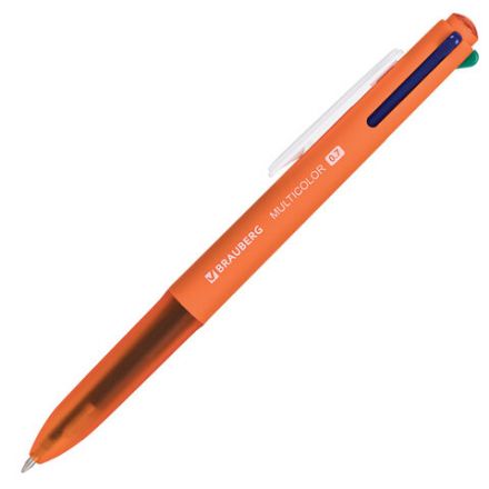 Ручка многоцветная шариковая автоматическая BRAUBERG "MULTICOLOR", 4 ЦВЕТА, корпус ассорти, линия 0,35 мм, 143458 Ручка многоцветная шариковая автоматическая BRAUBERG "MULTICOLOR", 4 ЦВЕТА, корпус ассорти, линия 0,35 мм, 143458