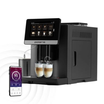 Кофемашина POLARIS PACM 2080AC WiFi IQ Home, 1500 Вт, объем 1,8 л, автокапучинатор, графитовая, 62311 Кофемашина POLARIS PACM 2080AC WiFi IQ Home, 1500 Вт, объем 1,8 л, автокапучинатор, графитовая, 62311