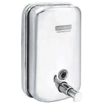 Диспенсер для жидкого мыла OfficeClean Professional, наливной, механический, нержавеющая сталь, 1л Диспенсер для жидкого мыла OfficeClean Professional, наливной, механический, нержавеющая сталь, 1л
