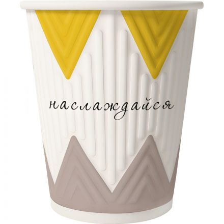 Стакан одноразовый бум 2-сл, d-90мм 300мл NDW12 Кофе-Пауза (mix) 40шт/уп