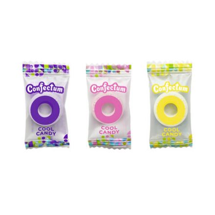 Карамель таблетированная CONFECTUM "Cool Candy" Ассорти (виноград,клубника,ананас) 500 г