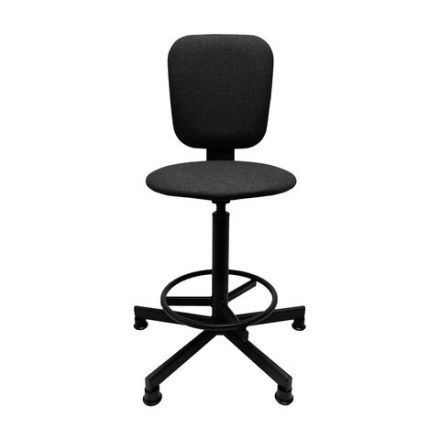 Стул кресло кассира, ресепшн РС37, на винте, без подлокотников, ткань, темно-серый Стул кресло кассира, ресепшн РС37, на винте, без подлокотников, ткань, темно-серый