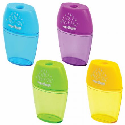 Точилка ЮНЛАНДИЯ "Радуга", с контейнером, овальная, пластиковая, корпус ассорти, 228765 Точилка ЮНЛАНДИЯ "Радуга", с контейнером, овальная, пластиковая, корпус ассорти, 228765