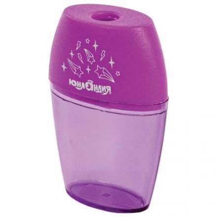 Точилка ЮНЛАНДИЯ "Радуга", с контейнером, овальная, пластиковая, корпус ассорти, 228765 Точилка ЮНЛАНДИЯ "Радуга", с контейнером, овальная, пластиковая, корпус ассорти, 228765