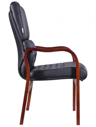 Кресло Everprof President Wood CF Экокожа Черный Кресло Everprof President Wood CF Экокожа Черный