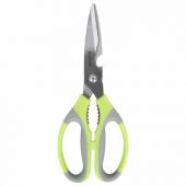 Ножницы кухонные DASWERK (ДАСВЕРК), 210 мм, с орехоколом, открывашкой, зазубренным лезвием, 608903