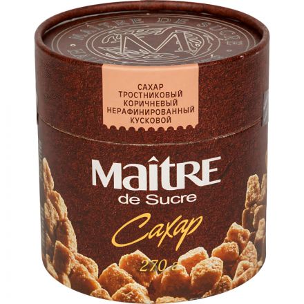 Сахар кусковой Maitre de Sucre тростниковый 270 г