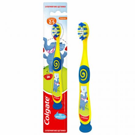 Зубная щетка детская (2-5 лет) COLGATE, супер мягкая, 8718951414181 Зубная щетка детская (2-5 лет) COLGATE, супер мягкая, 8718951414181