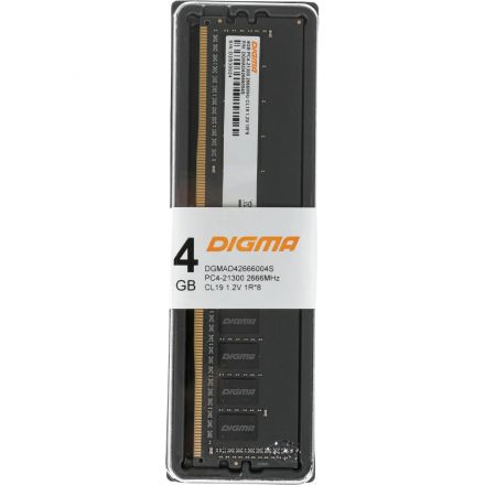 Модуль памяти Digma DDR4 DIMM 4Gb 2666MHz DGMAD42666004S