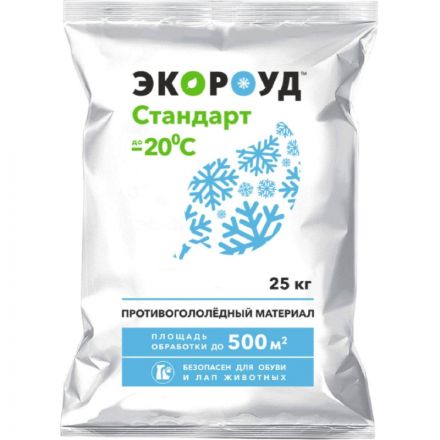 Реагент противогололедный Экороуд Стандарт 25 кг до -20С_СПБ