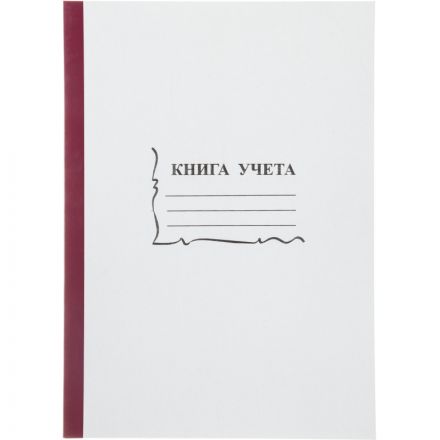 Книга учета бухгалтерская офсет А4 96 листов пустографка на скрепке (обложка - картон)
